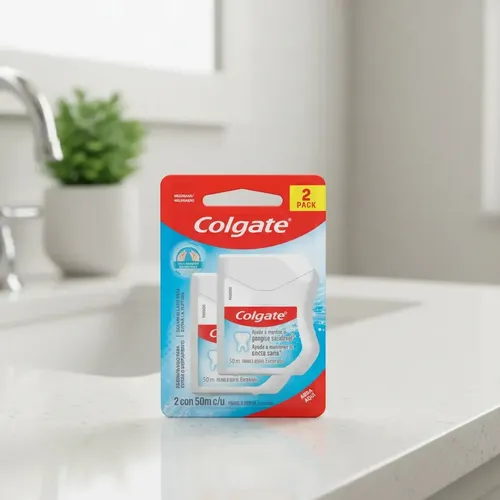 Hilo dental Colgate Hilo Dental Encerado 50 m 2 u