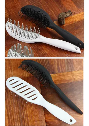 Cepillo Desenredante Curvo Con Ventilación Para Un Secado Rá Black