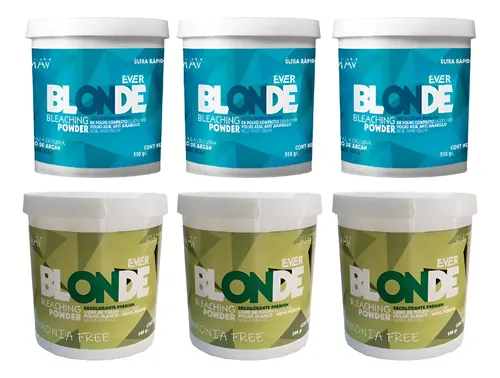 Polvo Decolorante Mav Azul Y Verde S/amoniaco X 6un X 500gr