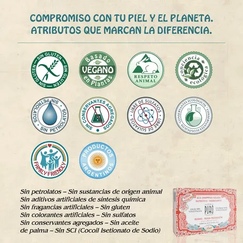 Shampoo Sólido Rosas Y Rosa Mosqueta 100g Boti-k Puro