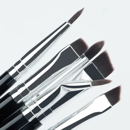 Set De 6 Pinceaux De Maquillage Para Ojos, Negro