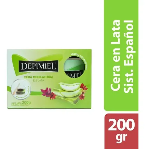 Depimiel Cera Depilatoria Vegetal Aloe Vera Lata X 200gr.