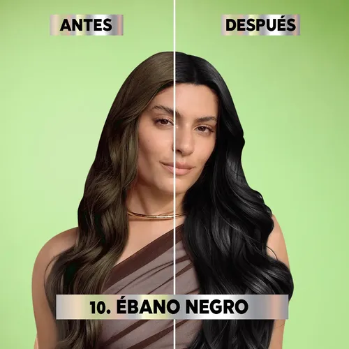 Kit De Tintura Permanente Nutrisse De Garnier Tono Tono 10 Ebano Negro