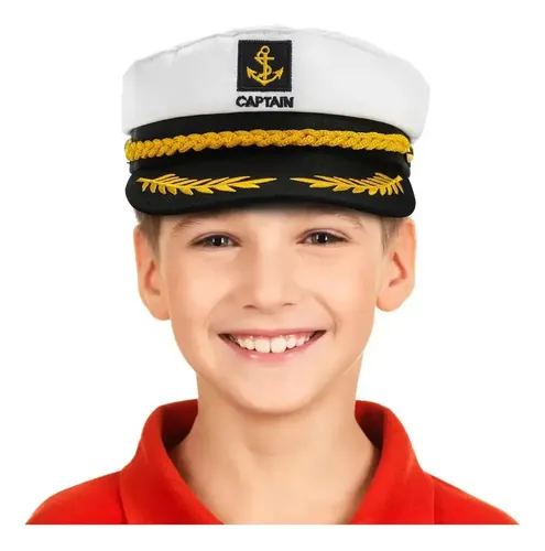 Pack De 4 Sombreros Blancos Para Disfraz De Capitán