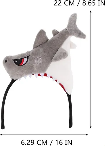 Diadema De Animales De Tela 2 Piezas Diseño De Tiburón .