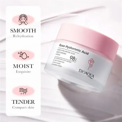 Bioaqua Crema Facial Antiedad Rose Hialurónico Ácido