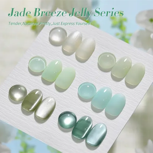 Gel Manicure Kit Born Pretty Jade Breeze 6 Colores