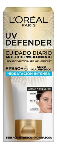 Crema Facial L’oréal Uv Defender Hidratacion Intensa Fps 50+ X 40 Ml