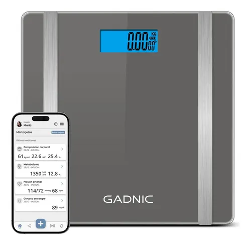 Balanza Digital Baño Personal Medidor Grasa 180kg Gadnic