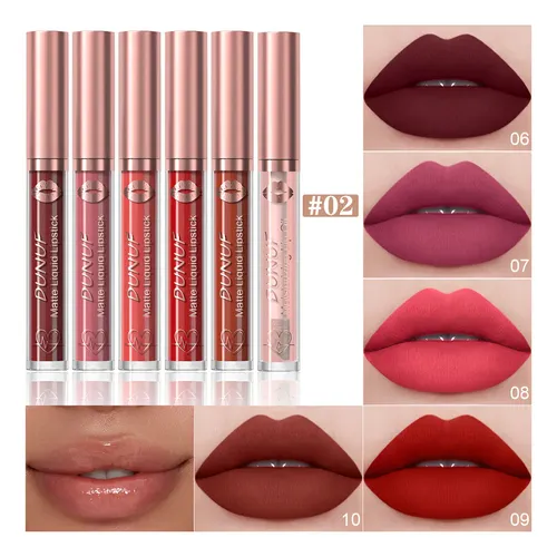 Set De 6 Glosses Mate Y Aceite Para Labios Dunuf 02 C@c
