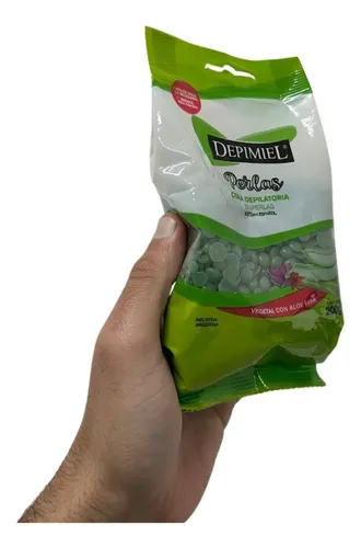 Cera Depilatoria En Perlas Vegetal Aloe Vera Depimiel 200g