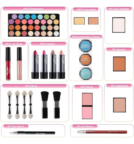 Kit De Maquillaje Hot Sugar Purple Para Adolescentes