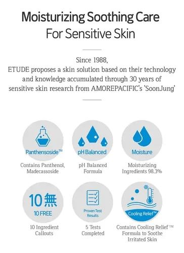 Tónico Etude Soonjung Ph 5.5 Relief 350 Ml Para Piel Sensibl