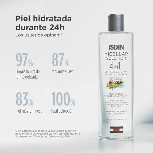 Micellar Solution 4 En 1 Isdin 400 Ml Momento De Aplicación Día/noche Tipo De Piel Todo Tipo De Piel