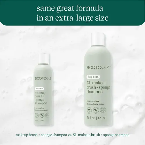 Champú Con Brocha Y Esponja De Maquillaje Ecotools Xl 473 Ml