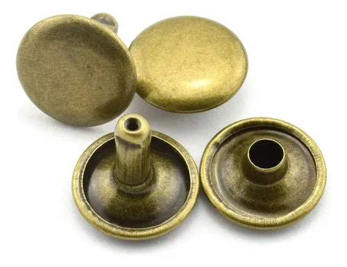 Ruiling 120pcs 12x12mm Bronze Double Cap Rapid Rivets Round