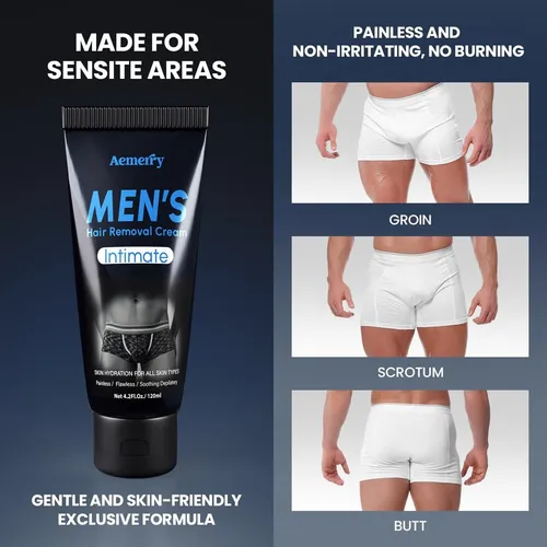 Crema Depilatoria Para Hombres Aemerry 4 Fl Oz (pack De 2)