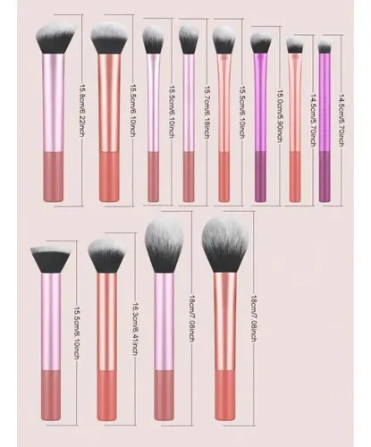 Set De Brochas Y Esponjas Para Maquillaje Profesional Generi