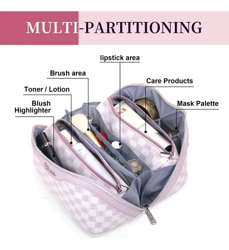 Neceser Organizador De Maquillaje Boyatu 3 Unidades Rosa