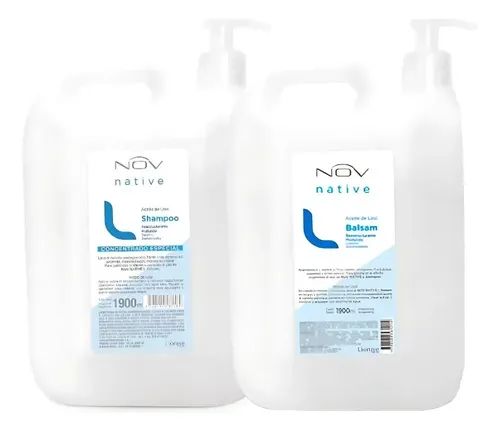 Kit Shampoo + Enjuague Nov Lino Profesional X 1900 Ml