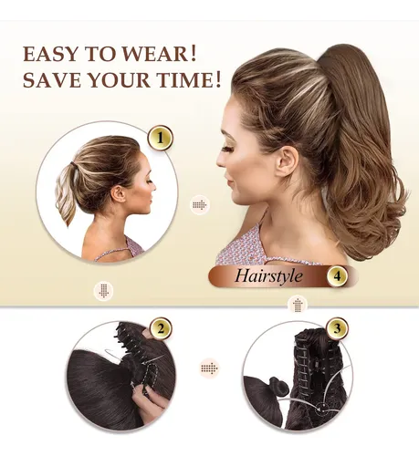 Extensión De Cabello Sofeiyan Coleta Rizada De 33 Cm Con Pin
