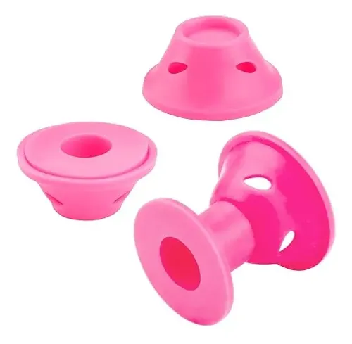 Janyun Rulos Para Cabello Silicona Rosa 40 Piezas Ondas Sin