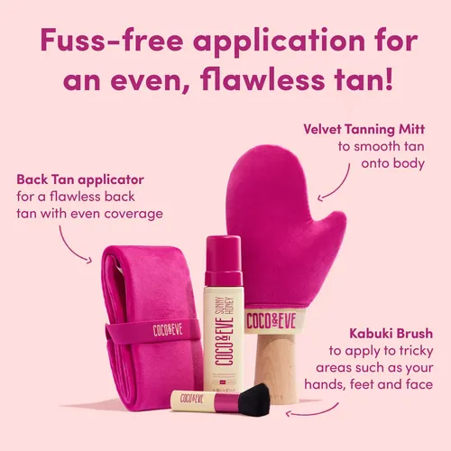 Set De Autobronceado Coco & Eve Bali Bae Ultra Dark Con Acce