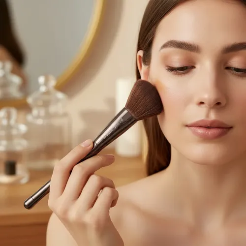 Brocha Cintura Pequeña Contorno Polvo Paris Night Bronzer Marrón