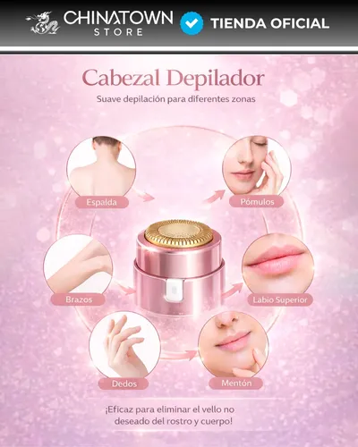 Depilador Facial Vello Corporal Luz Recargable 2 En 1 Mujer
