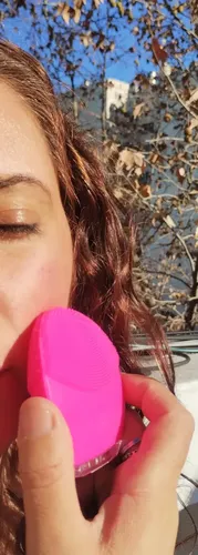 Cepillo Facial Eléctrico Exfoliante Rosa
