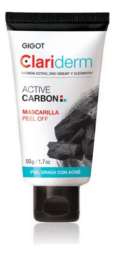 Gigot Clariderm Active Carbon Mascarilla Facial Peel Off 50g Acneica