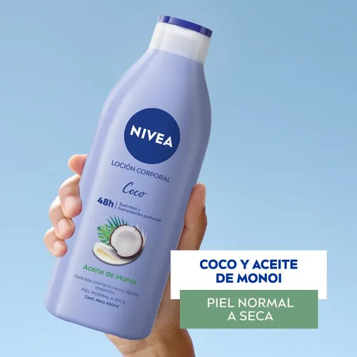 Crema Nivea Loción Corporal Coco Y Aceite De Monoi 400g