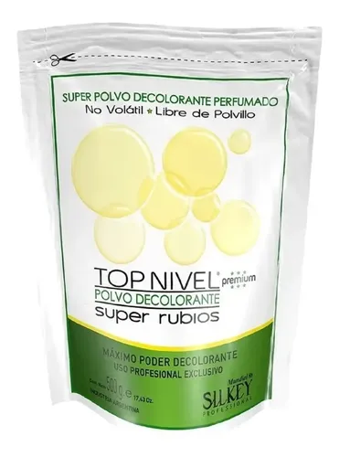 Polvo Decolorante Silkey Top Nivel Super Rubios 500g X6un