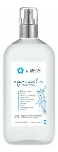 Agua Micelar Libra Cosmética X 500ml X 2 U