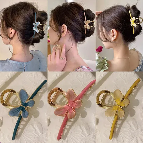 Pinza Para El Pelo Con Forma De Flor De Strass Para Mujer Y