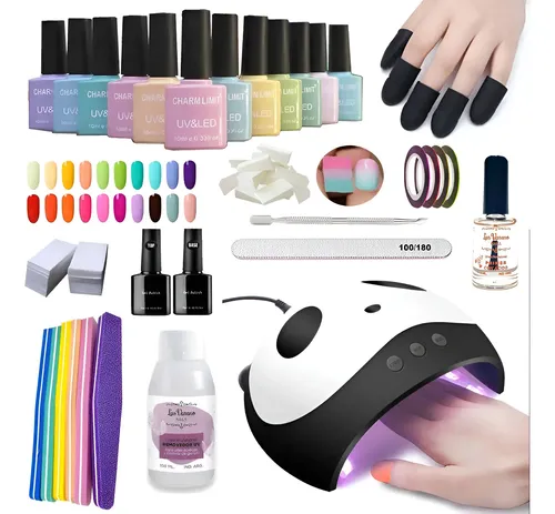 Kit Cabina Esmaltes Semipermanenetes Removedor Uv Base Top
