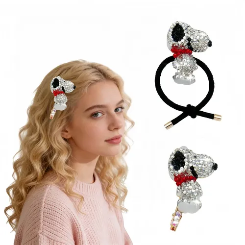 2pzs Snoopy Donas Cabello Pinzas De Cabello Flash Accesorios