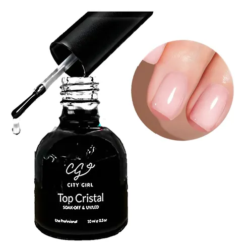 Top Coat Cristal City Girl 10ml Esmalte Semipermanente
