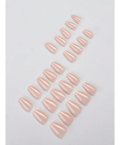 Adhesivos Cortos Para Uñas Con Forma De Almendra Baby Pink