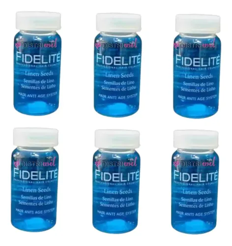 Caja De Ampollas Semillas De Lino Reestructurante Con Nutrientes Esenciales Hidratante Brillo Suavidad Fidelite X12 Unidades Uso Profesional Premium Salon Belleza