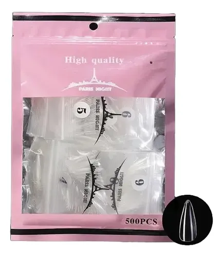 Tips Para Soft Gel Y Press On Paris Night X500 Stiletto