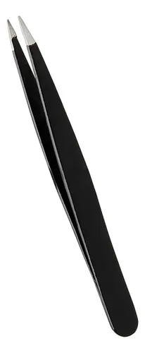 Pinza Equate Precision Punta Fina Pequena Aceroinox Cejas Negro