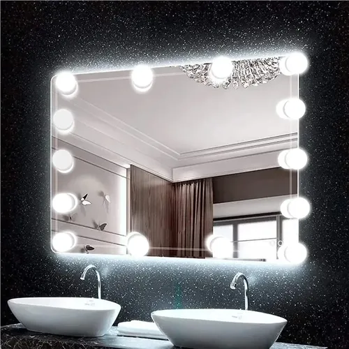 Espejo De Maquillaje Con Luces, 10 Bombillas Led, 3 Colores.