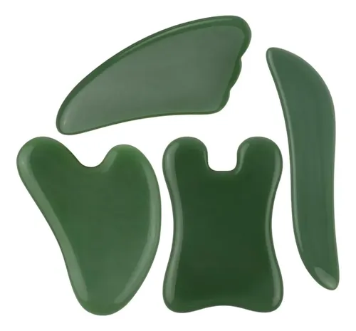 4 Gua Sha Jade Tratamiento Facial Corporal Hogar