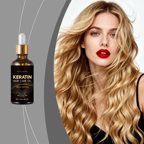 Aceite De Queratina Suavizante Para El Cabello, 50 Ml