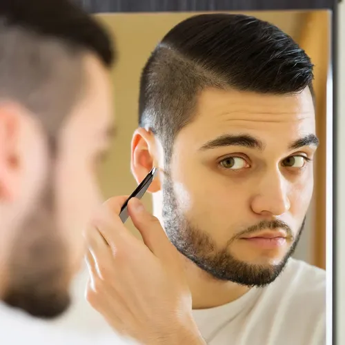 Pinzas Para Cejas Negras Acero Inoxidable Precisión 3 Unida