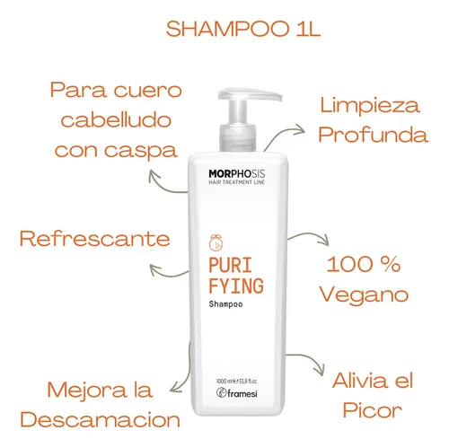 Shampoo Contra Caspa Purifying Morphosis Framesi 1litro