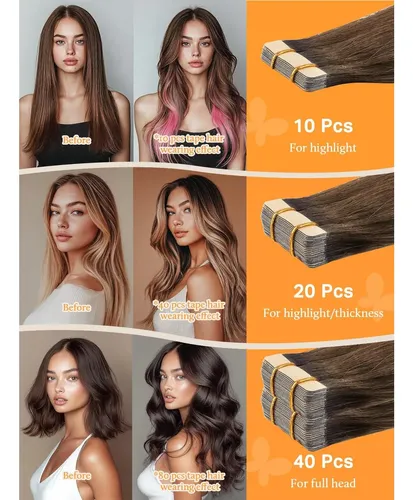 Extensiones De Cabello Con Cinta Remy 20 In Doores