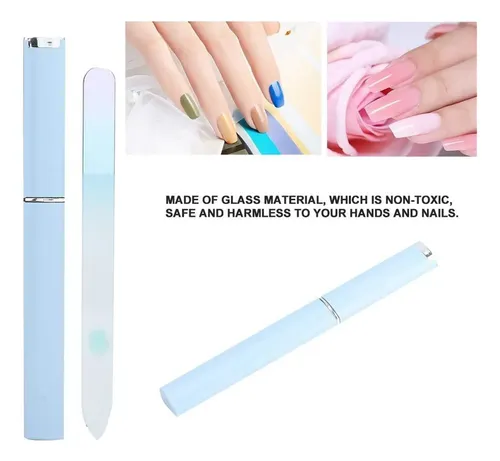 3x Lixas De Unhas Para Manicure, Vidro Para