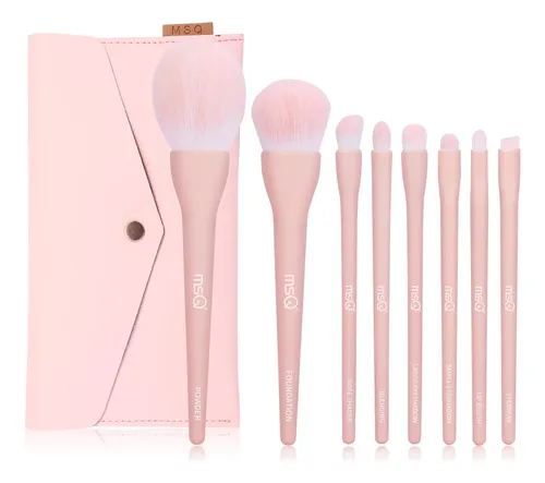 Set De Brochas De Maquillaje Msq 8 Piezas Con Estuche Para B